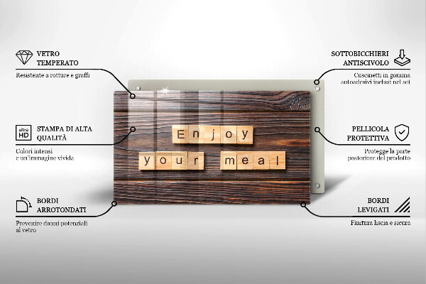 Kryt na plynový sporák Enjoy your meal