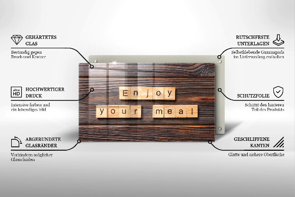 Kryt na plynový sporák Enjoy your meal