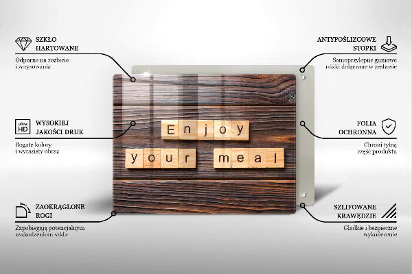 Kryt na plynový sporák Enjoy your meal