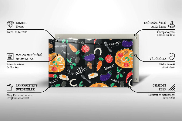 Kryt na plynový sporák Jedlo ilustrácie