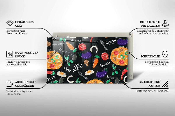 Kryt na plynový sporák Jedlo ilustrácie