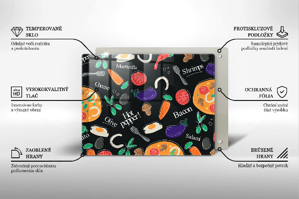 Kryt na plynový sporák Jedlo ilustrácie