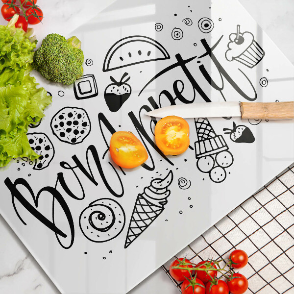 Sklenený kryt za sporák Bon Appetit