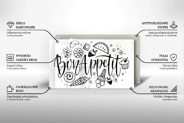 Sklenený kryt za sporák Bon Appetit