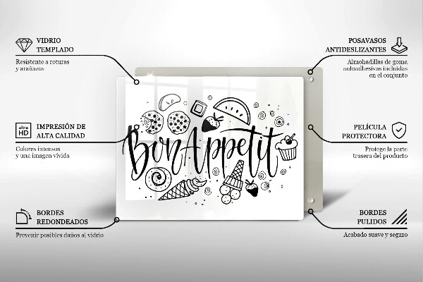 Sklenený kryt za sporák Bon Appetit