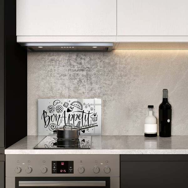 Sklenený kryt za sporák Bon Appetit