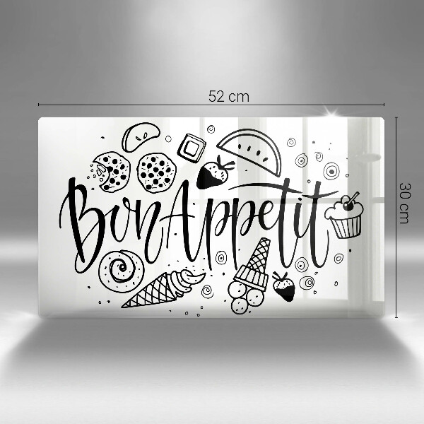 Sklenený kryt za sporák Bon Appetit