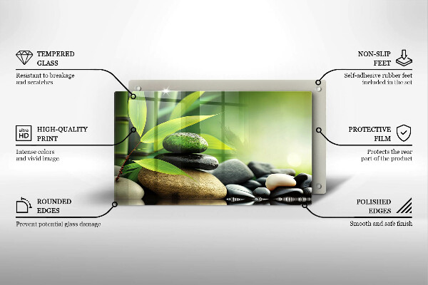 Kryt na plynový sporák Zen bambusové kamene