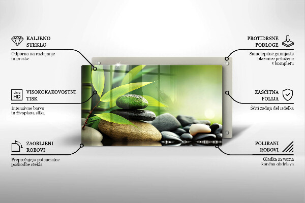 Kryt na plynový sporák Zen bambusové kamene