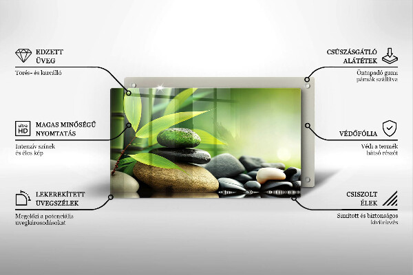 Kryt na plynový sporák Zen bambusové kamene