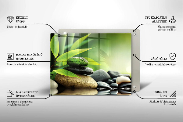 Kryt na plynový sporák Zen bambusové kamene