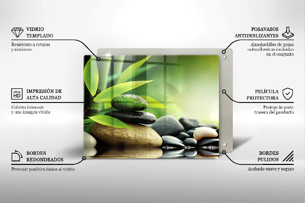 Kryt na plynový sporák Zen bambusové kamene