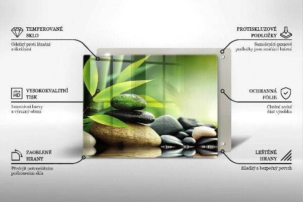 Kryt na plynový sporák Zen bambusové kamene