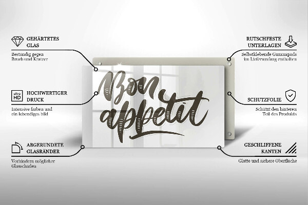 Kryt na plynový sporák Bon Appetit nápis