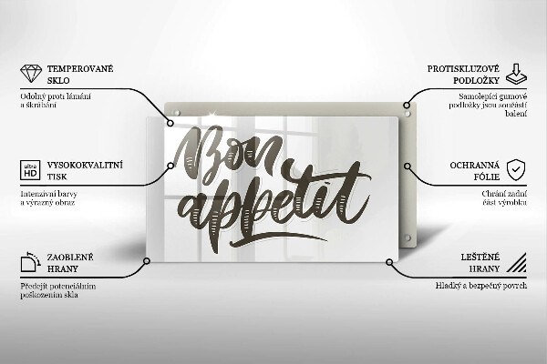Kryt na plynový sporák Bon Appetit nápis