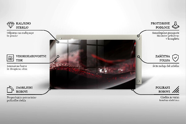 Kryt na plynový sporák Červené víno v pohári