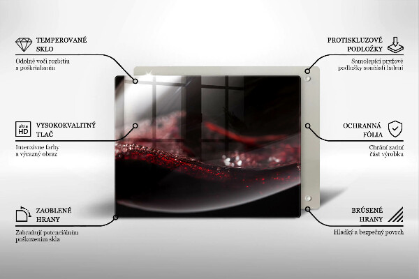 Kryt na plynový sporák Červené víno v pohári