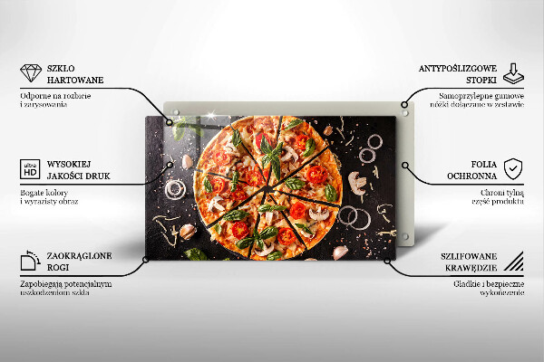 Kryt na plynový sporák Pizza s hubami