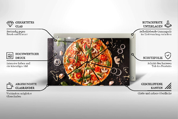 Kryt na plynový sporák Pizza s hubami