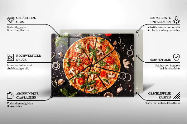 Kryt na plynový sporák Pizza s hubami