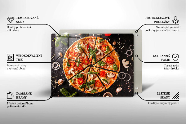 Kryt na plynový sporák Pizza s hubami