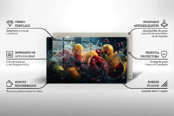 Kryt na plynový sporák Ovocie vo vode