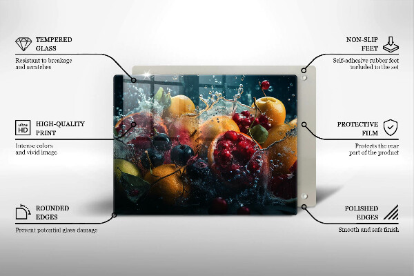 Kryt na plynový sporák Ovocie vo vode