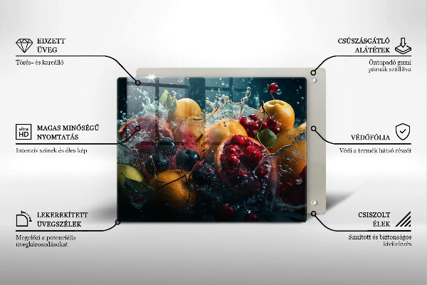 Kryt na plynový sporák Ovocie vo vode