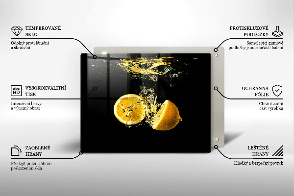 Krycia doska na sklokeramickú varnú dosku Šťavnaté citrónové ovocie