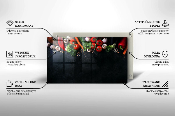 Kryt na plynový sporák Farebná zelenina