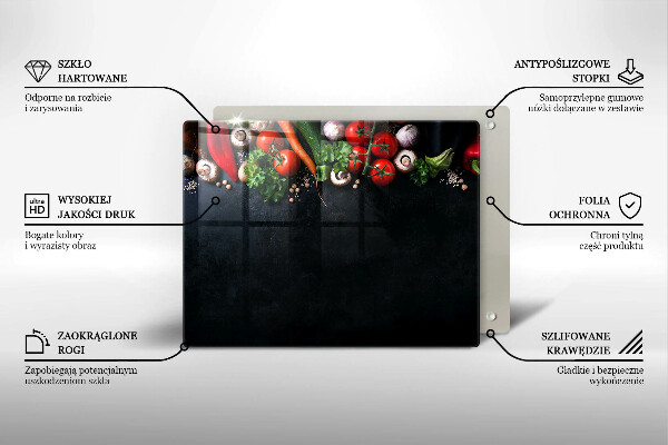 Kryt na plynový sporák Farebná zelenina