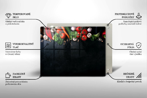 Kryt na plynový sporák Farebná zelenina