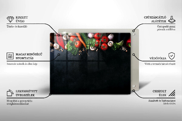 Kryt na plynový sporák Farebná zelenina