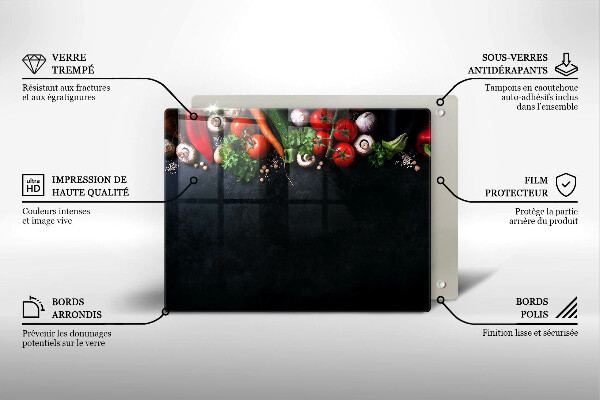 Kryt na plynový sporák Farebná zelenina