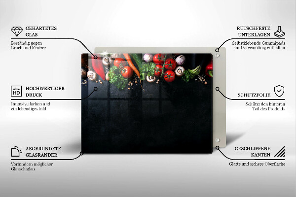 Kryt na plynový sporák Farebná zelenina