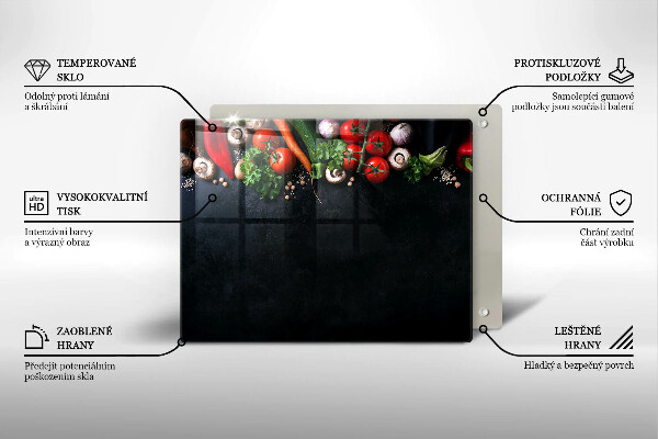 Kryt na plynový sporák Farebná zelenina