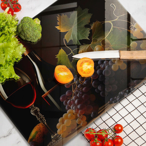 Kryt na plynový sporák Pohár vína a hrozna