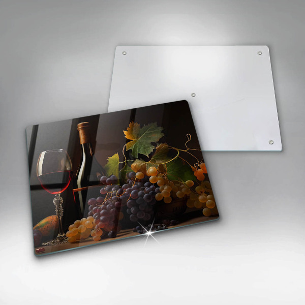 Kryt na plynový sporák Pohár vína a hrozna