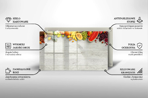 Kryt na plynový sporák Ovocie na doskách