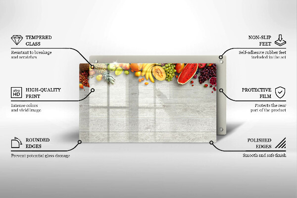 Kryt na plynový sporák Ovocie na doskách