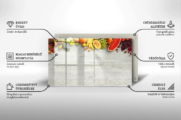 Kryt na plynový sporák Ovocie na doskách