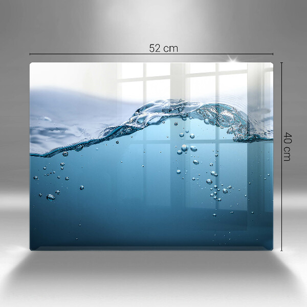 Sklenený kryt za sporák Modrá voda