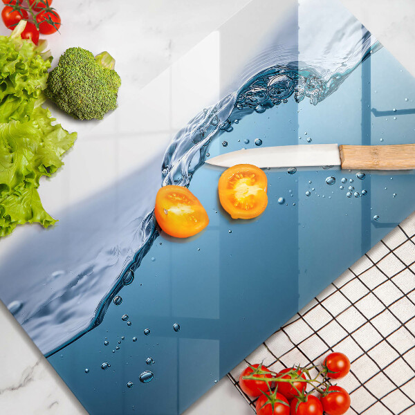 Sklenený kryt za sporák Modrá voda