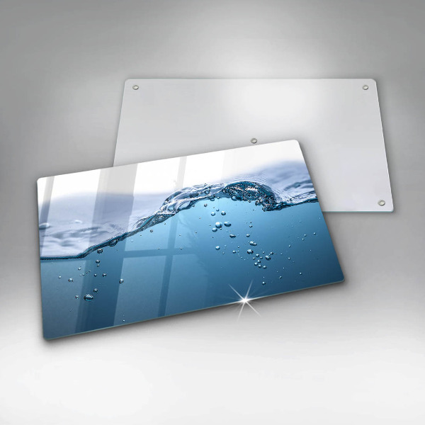 Sklenený kryt za sporák Modrá voda