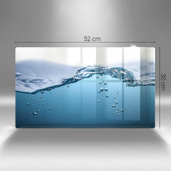 Sklenený kryt za sporák Modrá voda