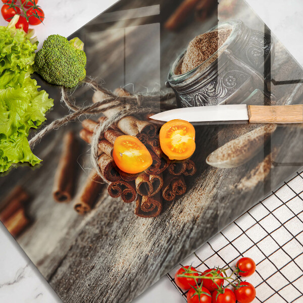 Sklenený kryt za sporák Vanilkové struky