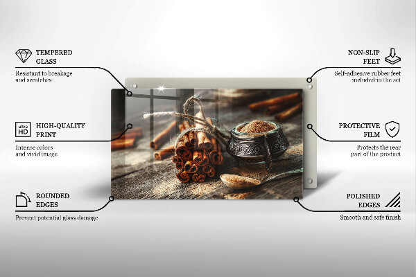 Sklenený kryt za sporák Vanilkové struky