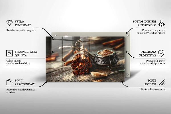 Sklenený kryt za sporák Vanilkové struky