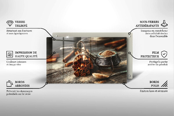 Sklenený kryt za sporák Vanilkové struky