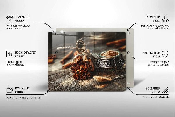 Sklenený kryt za sporák Vanilkové struky